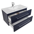 thumbnail image 4 of Cutler Kitchen and Bath Milano 30" Wood/Cultured Marble Bathroom Vanity in Blue, 4 of 5