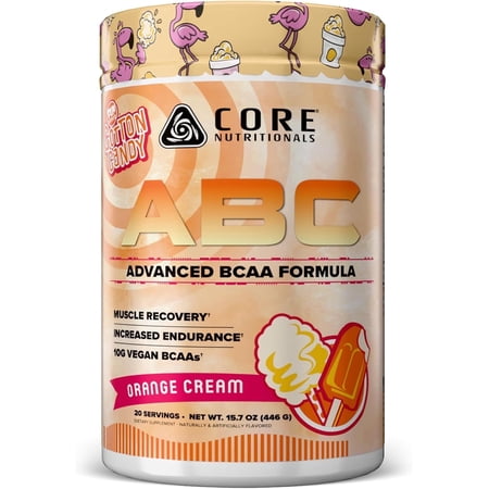 Core Nutritionals ABC Advanced BCAA Supplement 20 Servings (FUN SWEETS - Orange Cream)