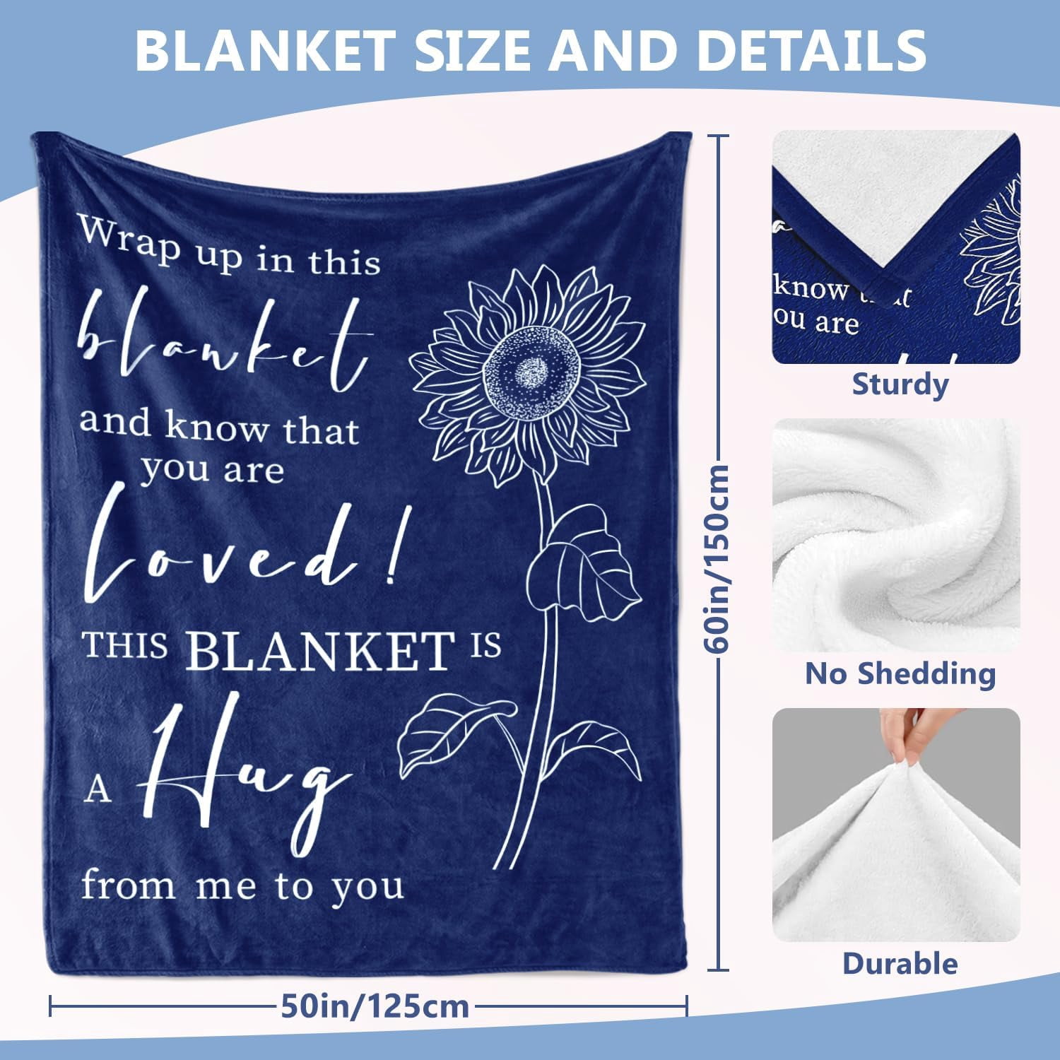 Get Well Gifts for Men & Women Get Well Blanket Thinking of You Inspirational Gifts for Him After Surgery Cancer Care Gifts for Men Chemo Healing Blanket for Friends Boy Dad Brother 50“x60”
