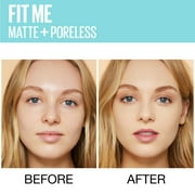 Maybelline Fit Me Matte + Poreless Liquid Foundation Makeup, 112 Natural Ivory, 1 fl oz