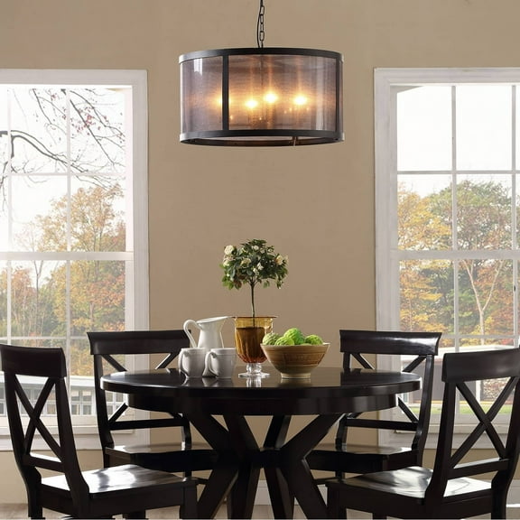 Modway Frost Pendant Chandelier with Adjustable Chain in Black