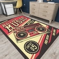thumbnail image 4 of Dreammotif Retro Music Rug, Colorful Modern Area Rug, Game Room Decor, Bedroom Decor For Teens, Large Living Room Rugs, 4 of 8
