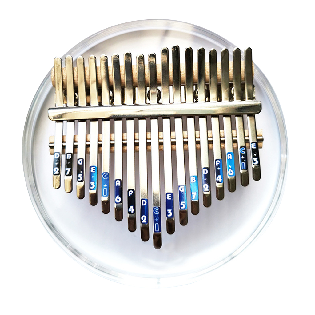 Kalimba 17 Keys Thumb Piano, Portable Transparent Acrylic Mbira Wood