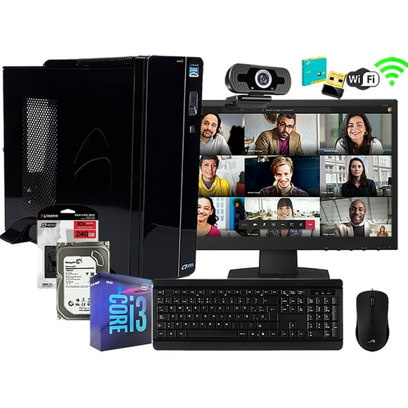 pc computadora i3 10 gen webcam wifi 16gb ram 960gb veloz monitor 21.5" FULL HD Intel pc, armada, intel