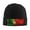 Black, variant on Portugal Portuguese Flag Winter Beanie Hats for Men Women Warm Cozy Knitted Cuffed Skull Cap Red