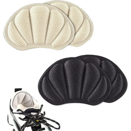 4 Pieces Soft Heel Grips for Women& Men, Anti Slip for Shoes Too Big, Loose Heels, Prevent Rubbing/Blisters/Slip Out Heel Cushions, Heel Inserts Pads, Self-Adhesive Heel Protector Pads