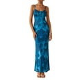 thumbnail image 1 of Vestido largo PRETTYGARDEN para mujer, ajustado con estampado floral, verano 2025, 1 of 9