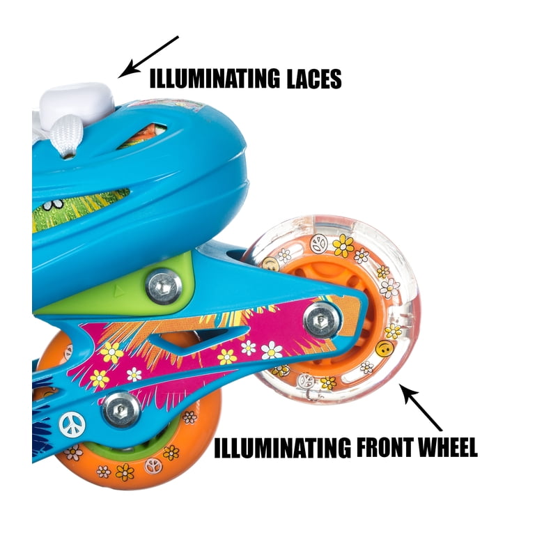 TITAN Flower Power Princess Girls Inline Skates with Light-Up LED