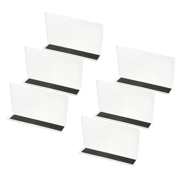 Uxcell 6 Pack Divisores de Estante para Organización de Closet, 7.9x1.57x4.7" Separador Magnético para Armarios de Cocina, Estantes Bajo la Cama para Dormitorio, Cocina, Oficina, Claro