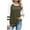 Army Green_Christmas Gift for Womnen, variant on Fanxing Womens Pullover Sweaters Color Block Crewneck Knit Tunic Tops Cozy Soft Long Sleeve Jumper Tops Army Green 2XL