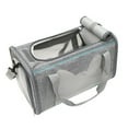 thumbnail image 1 of Transportín de viaje para gatos, transportador para mascotas, perro pequeño, portador al aire libre, transpirable, plegable, conejo, gatito, Animal PE Gris, 1 of 8
