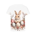 thumbnail image 4 of Xuety Womens Plus Size Easter Tops 2026 Sunner T-Shirt Cute Bunny Graphic Casual Crew Neck Short Sleeve Loose Tunic Tops, 4 of 6