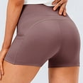 thumbnail image 4 of Sevevn Women's Solid Color Fitting Sports Fitness Training Breathable Shorts Pockets Yoga Shorts, 4 of 5