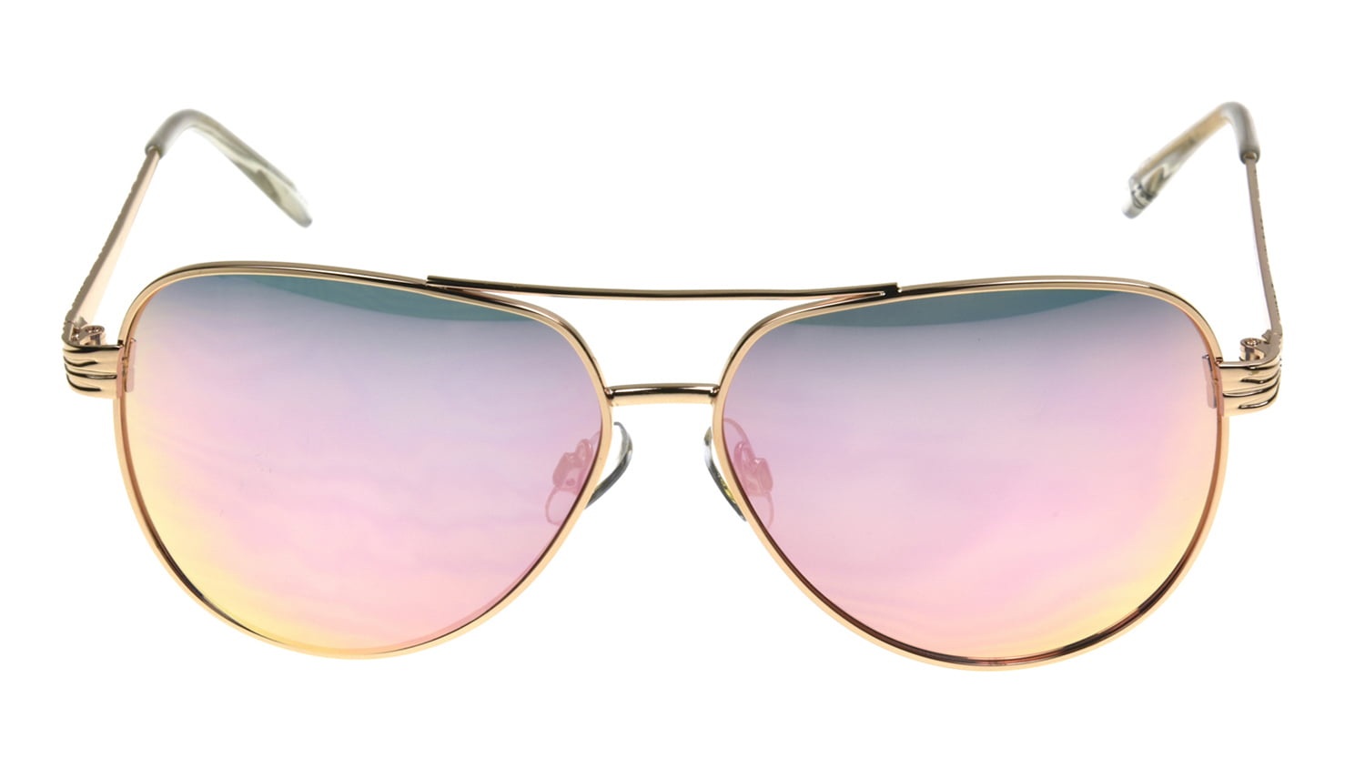 Foster Grant Women's Rose Gold Mirrored Aviator Sunglasses I02 ...