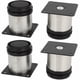 thumbnail image 1 of Juego de 4 patas para muebles de cocina de acero inoxidable, ajustables, redondas, 50 x 50 mm, 1 of 1