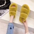 thumbnail image 1 of Zapatos de felpa para mujer para exteriores de otoño e invierno, zapatillas de felpa de una correa para mujer, zapatillas de pelo para el hogar de estilo informal coreano, 1 of 6