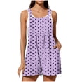thumbnail image 2 of akafmk Overalls for Women Bib Polka Dots Sleeveless Adjustable Straps Casual Romper with Pockets Cute Daily Summer Outfit, Size XXL, 2 of 7