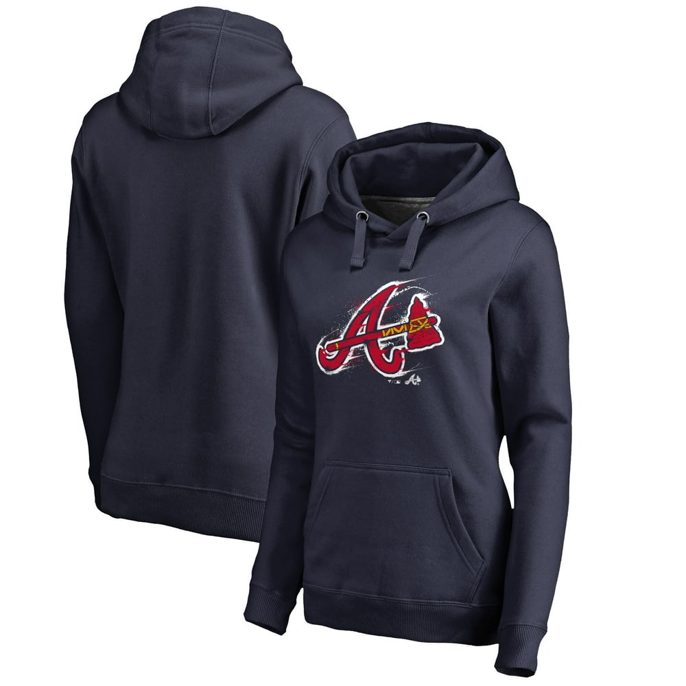 Atlanta Braves Fanatics Branded Women's Splatter Logo Pullover Hoodie ...
