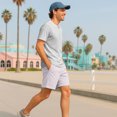 thumbnail image 5 of Dalix Lil Alien Beach Short Embroidered Casual Pocket Mesh Drawcord Waist Mens in Orchid M Medium, 5 of 5
