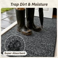 thumbnail image 4 of SIXHOME Door Mats for Inside 24"x47" Non Slip Rubber Welcome Mat for Inside Low-Profile Dirt Trapper Indoor Door Mats for Entryway Soft Absorbent Washable Entry Rug Floor Mats Modern Doormat Gray, 4 of 7