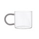 thumbnail image 1 of Taza de café de vidrio transparente con asa de color, taza de vidrio borosilicato de 11.3 oz for café, té, leche y bebidas., 1 of 7
