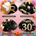 thumbnail image 4 of Gold Glitter 30th Birthday Banner Black Background Display Golden Stars Firework Design 30th Celebration Backdrop for 30th Birthday Party Adult Celebration Photo Backdrop, 4 of 9