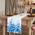 thumbnail image 2 of Table Runners 90 Inches Long Dress Scarves, Blue Gradient Farmhouse Coffee/Dining/Kitchen Table Runner for Living Room, Abstract Polka Dots Vintage Modern Art 13x90 Inch, 2 of 9