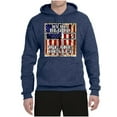 thumbnail image 3 of By His Blood We Are Healed Inspirational/Christian Unisex Graphic Hoodie Sweatshirt, Vintage Heather Navy, 3X-Large, 3 of 5
