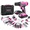 Pink, variant on Pulituo 20V Cordless Drill Driver Kit, Home Tool Set with 20V Lithium-Ion Drill, 119PCS All-Purpose Kit, 21+1 Torque, 2-Speed, DIY & Home Repairs Yellow