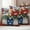 Navy Blue Bright Red Gray Green, variant on Star Stripe Flag Outdoor Waterproof Pillow Covers, Patriotic Red Blue Poppy Flower Bird Decorative Square Throw Pillowcase Sofa Cushion Sham for Patio/Couch/Chair, 24"x24" 2 Pack