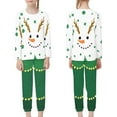 thumbnail image 3 of Renewold Christmas Pajamas for Family Kid 7-8 T Cute Elf Print Long Sleeve PJs Set Thermal Clothing Pullover Tops and Pants Matching Set of 2 Casual Tracksuit Shirt, 3 of 5