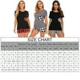 thumbnail image 2 of Women's Cotton Love Heart Short Sleeve T-shirt Tops+Shorts Pajamas Suit, 2 of 7