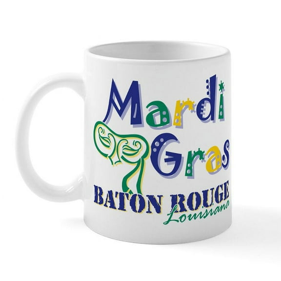 CafePress - Mardi Gras Baton Rouge Mug - 11 oz Ceramic Mug - Novelty Coffee Tea Cup