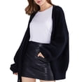 thumbnail image 2 of QUALFORT Women’s 100% Cotton Button-Front Oversized Cardigan Sweater, 2 of 4