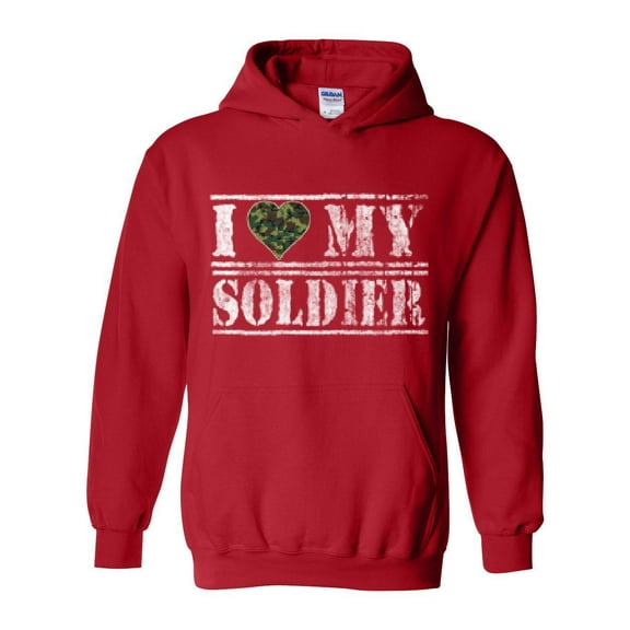 IWPF - Women's Plus Sweatshirts and Hoodies, up to Size 5XL - I Love My Soldier
