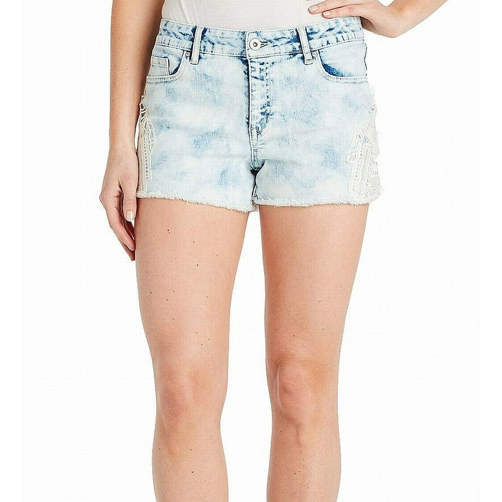 Jessica Simpson - Womens Denim Lace-Appliqu Shorts 32 - Walmart.com ...