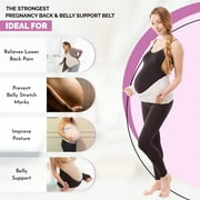 Gabrialla Strong Support Pregnancy Belly Bands for Pregnant Women: MS-99 (WHITE, MEDIUM)