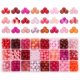 thumbnail image 1 of 24 cuentas de vidrio rojo de 8 mm de color, 672 piezas, cuentas de San Valentín, cuentas redondas para pulseras, cuentas sueltas, cuentas espaciadoras de vidrio., 1 of 9