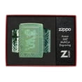 thumbnail image 4 of Zippo Armor High Polish Green Elegant Dragon Pocket Lighter, 4 of 9