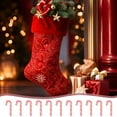 thumbnail image 6 of 50pcs Red White Candy Canes Plastic Candy Canes Mini Christmas Candy Cane Candy Garland Ornaments Phone Cake Decor Tree Candy Decoration for Xmas Party Home Decor 1box, 6 of 7
