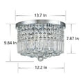 thumbnail image 3 of 4-Light 16 Inch Chrome Flush Mount Chandelier with Crystal Accents, 3 of 7