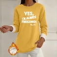 thumbnail image 7 of YanHoo Fleece Sweatshirt for Women Trendy Letter Print Crewneck Pullover Tops Fall Casual Loose Fit Sweatshirts, 7 of 7