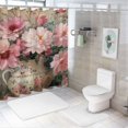 thumbnail image 7 of BCIIG Flowers Shower Curtain Set 100% Polyester Chic Bathroom Decor 69"x72, 7 of 7