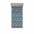 thumbnail image 2 of Tropical Bedding Set with Sheet & Covers, Tropical Hummingbirds with Exotic Hibiscuses on Blue Backdrop Hawaiian Composition, Printed Bedroom Decor 2 Shams, 4 Sizes, Multicolor, by Ambesonne, 2 of 3