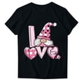 thumbnail image 2 of Summer Weekly Deal kttectoa Valentines Day Shirts Women Basic Tees Going Out Tops LOVE Graphic Tops Round Neck Short Sleeve Blouse for Womens Trendy Go Shopping, 2 of 4