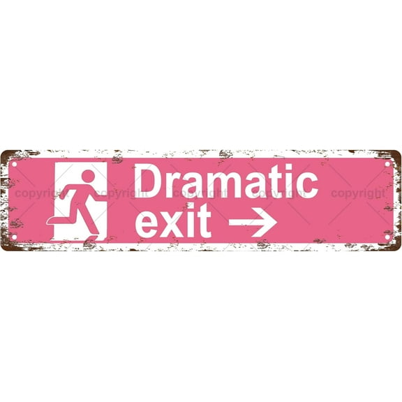 Dramatic exit Right Arrow Vintage Metal Tin Street Sign Bar Cafe Garage Cave Home Room Wall Bathroom Farmhouse Garden Porch Patio Decor, 16 x 4 Inch