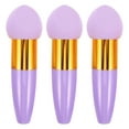thumbnail image 1 of 3 Pcs Éponge de Maquillage Inclinée avec Poignée pour Fond de Teint Mélange de Poudre Réutilisable Portable pour Retouches en Déplacement, 1 of 8