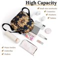 thumbnail image 3 of Gold Floral Pattern On Dark Blue Background Small Backpack Cute Mini Backpacks For Woman Lightweight Daypacks, 3 of 8