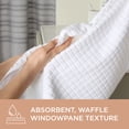 thumbnail image 5 of TOWN & COUNTRY EVERYDAY 4-Piece Textured Windowpane Bath Towel Set, 30"x58", 100% Cotton, Plush & Absorbent 550GSM, White, 5 of 8