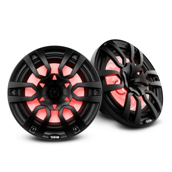 DS18 HYDRO 10" 2-Way Marine Speakers w/Bullet Tweeters Integrated RGB LED Lights - Black [NXL-10/BK]
